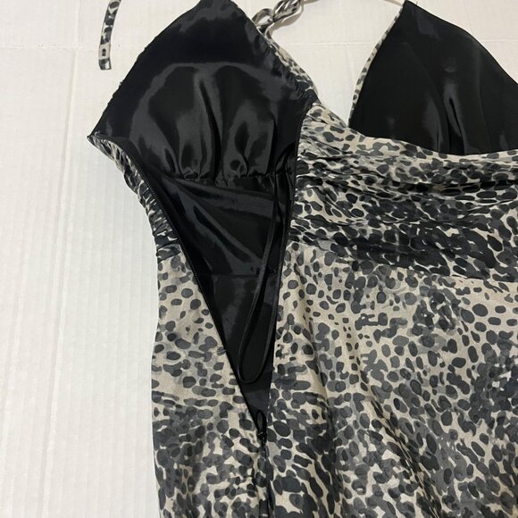 Vtg Y2K Express Silk Babydoll Dress Sz 0 Animal Print Whimsigoth Fairy Grunge - Picture 9 of 10